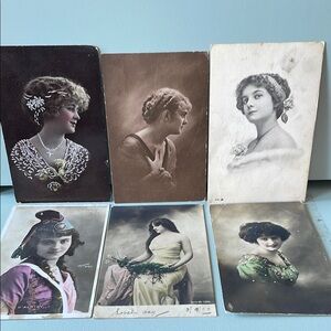 Antique Portrait Postcards Posted